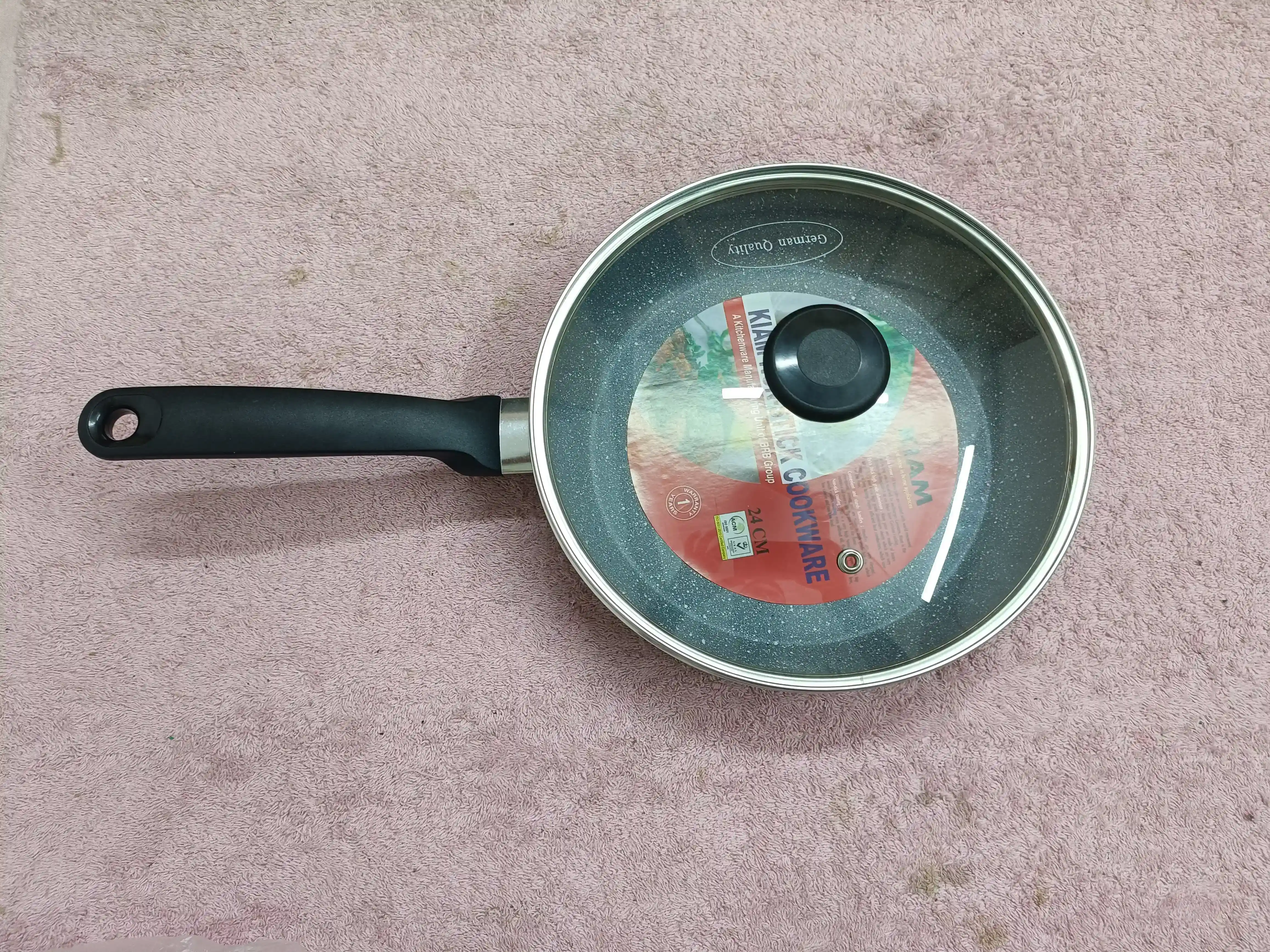 24 Cm kiam Nonstick Fry pan with Glass Lid